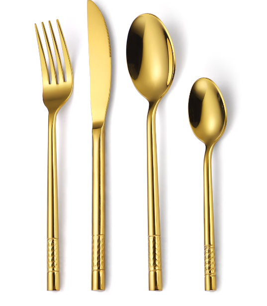 Set tacamuri 24 piese, pentru 6 persoane, luxury, gold