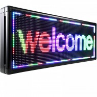 RECLAMA LUMINOASA MULTICOLORA, AFISAJ LED, PERSONALIZABILA PENTRU EXTERIOR-INTERIOR, 100X20CM