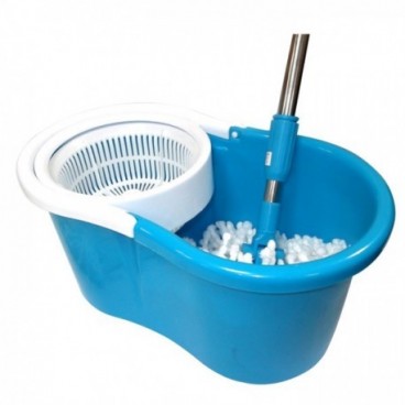 Mop rotativ cu mâner telescopic, găleată cu storcător și cuvă