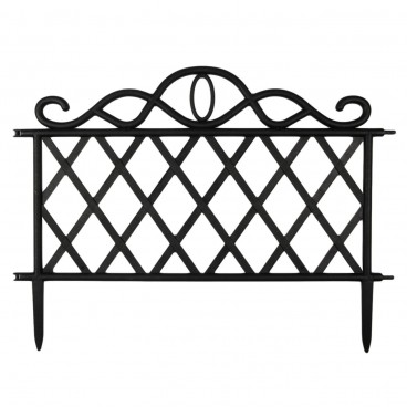 Set 3 gardulete decorative pentru gradina, plastic, negru, 47x36 cm