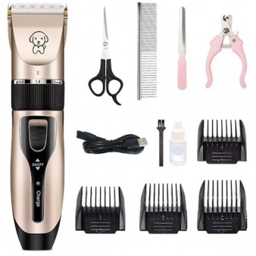Masina de tuns pentru animale, fara fir, cu 11 accesorii incluse