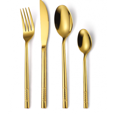 Set tacamuri 24 piese, pentru 6 persoane, luxury, gold