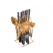 Set tacamuri 24 piese, black-gold